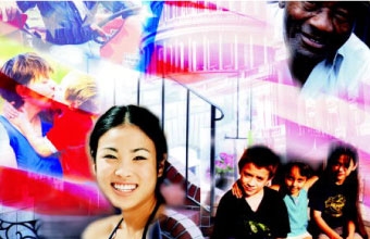 collage of people of different races