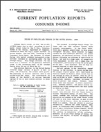 Income of Families and Persons in the United States: 1950