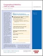 Census 2000 Brief: Geographical Mobility: 1995 to 2000