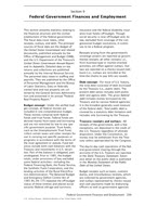Section 9. Federal Government Finances and Employment