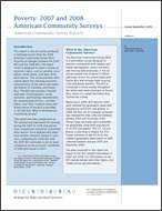 Poverty: 2007 and 2008 American Community Surveys
