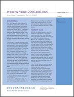 Property Value: 2008 and 2009
