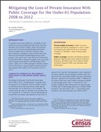 Mitigating the Loss of Private Insurance With Public Coverage for the Under-65 Population: 2008 to 2012