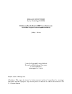 Preliminary Results from the 1986 Census Community Awareness Program General Population Survey