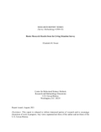 Roster Research Results from the Living Situation Survey