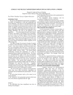 LITERACY AND THE SELF-ADMINISTERED FORM IN SPECIAL POPULATIONS: A PRIMER
