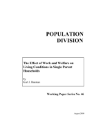 The Effect of Work and Welfare on Living Conditions in Single Parent Households