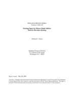 Working Papers for Mixture Model Additive Noise for Microdata Masking