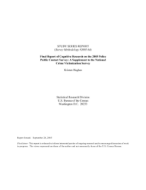 Final Report of Cognitive Research on the 2005 Police Public Contact Survey: A Supplement to the National Crime Victimization Survey