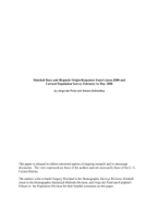Matched Race and Hispanic Origin Responses from Census 2000 and Current Population Survey February to May 2000