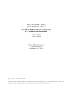 Respondents’ Understandings of Confidentiality in a Changing Privacy Environment 