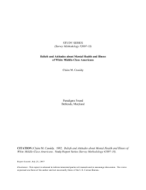 Beliefs and Attitudes about Mental Health and Illness of White Middle-Class Americans
