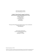 Draft Final Research Report Outline