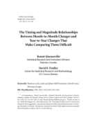 The Timing and Magnitude Relationships Between Month-to-Month Changes and Year-to-Year Changes That Make Comparing Them Difficult