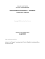 Disclosure Avoidance Techniques at the U.S. Census Bureau: Current Practices and Research