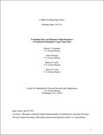 Evaluating Race and Hispanic Origin Responses of Medicaid Participants Using Census Data