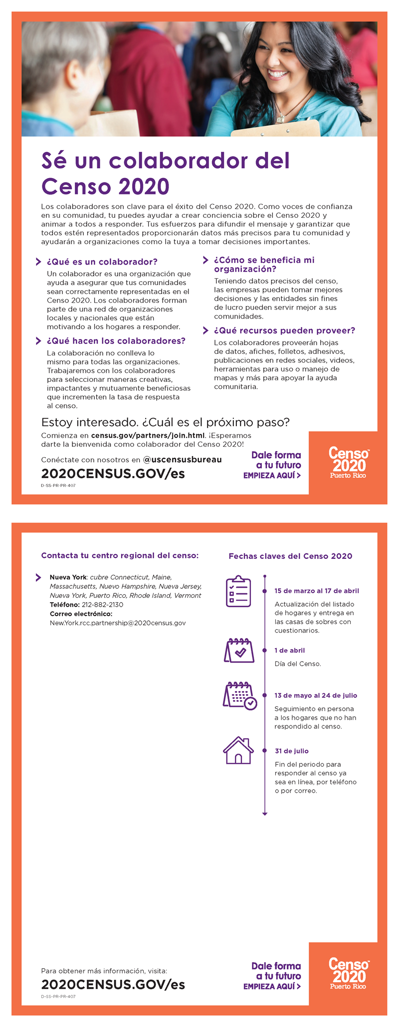 Sé un colaborador del Censo 2020