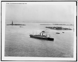Ellis Island in New York Harbor