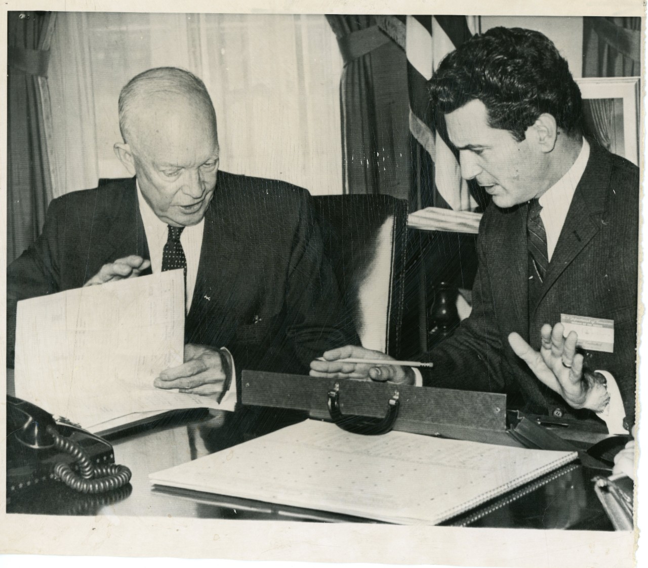 President Eisenhower Completes His Census Form, 1960