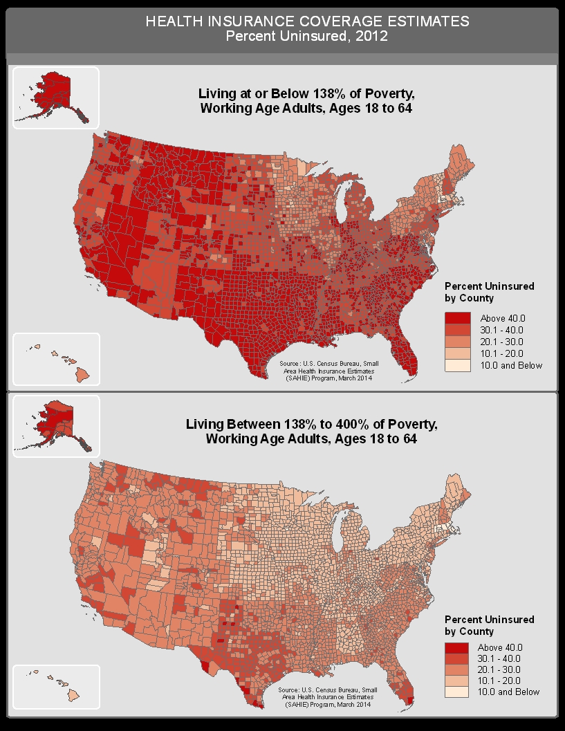 HEALTH INSURANCE COVERAGE ESTIMATESPercent Uninsured, 2012 - By Poverty Level