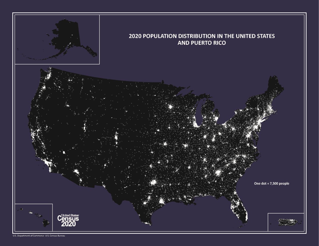 2020 Population Distribution in the United States and Puerto Rico