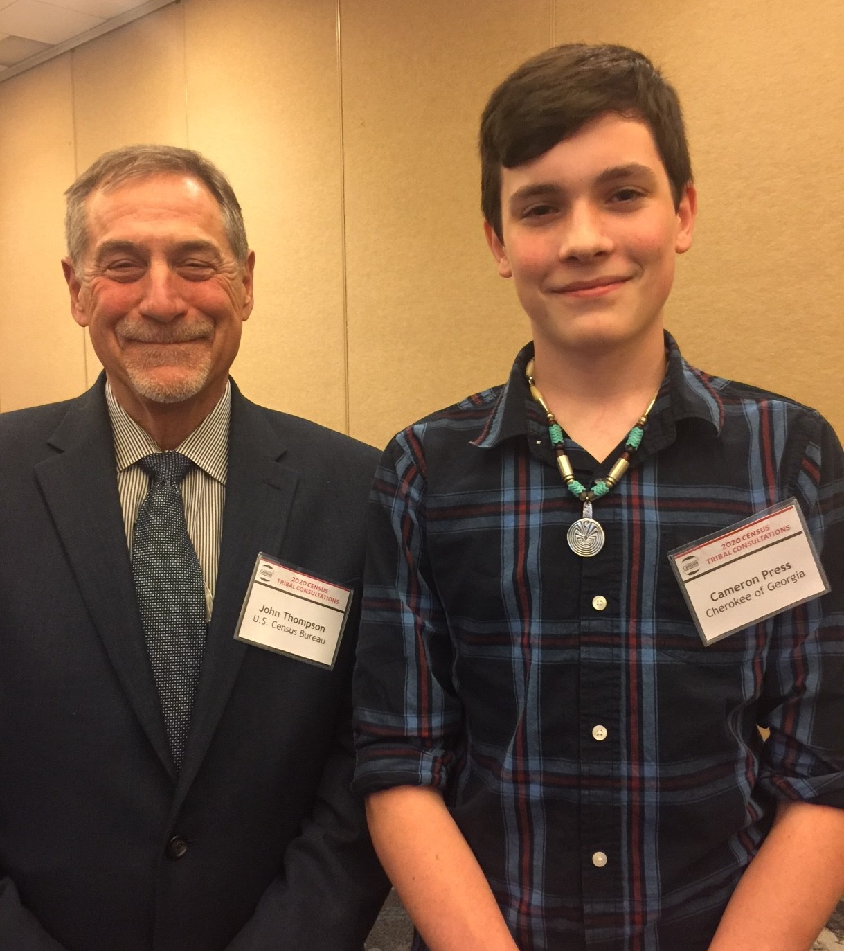 Cameron Strongheart Press, the junior tribal representative for the Cherokee of Georgia
