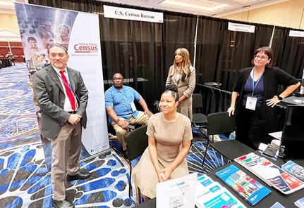 Photo: Visiting the Census Bureau booth at  the League of United Latin American Citizens’ conference in Las Vegas, Nevada. 
