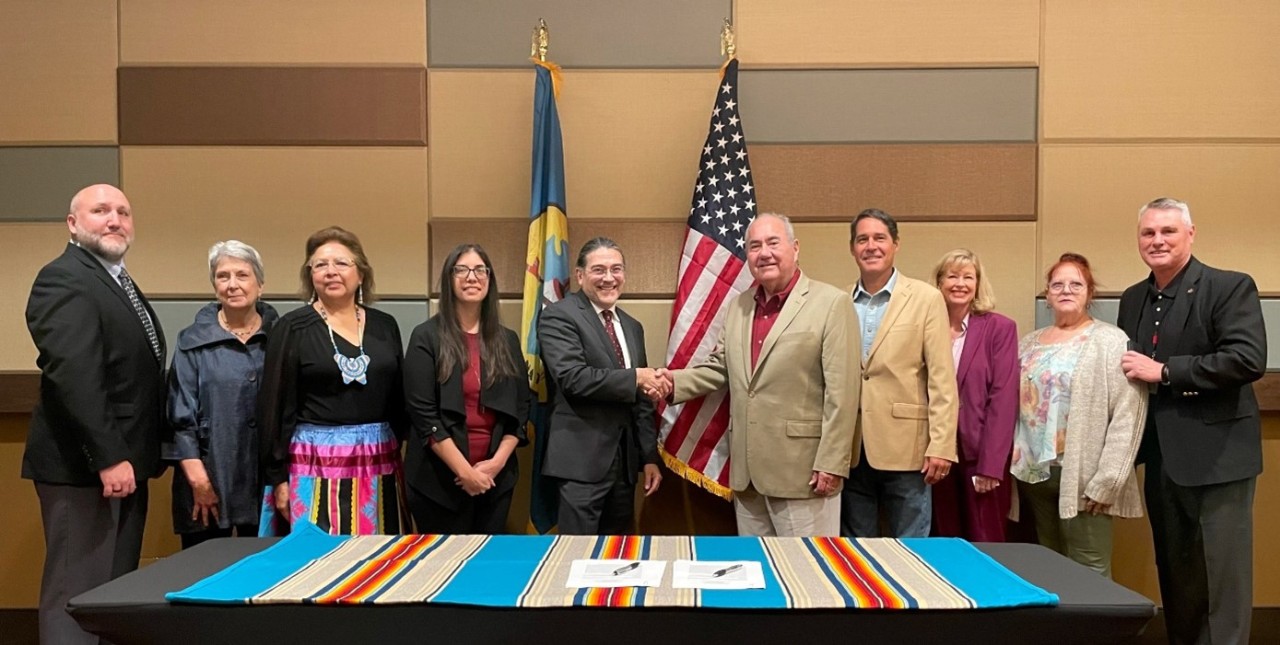 Photo: Meeting with Principal Chief Standing Bear of the Osage Nation for the ceremonial signing of the first data-sharing agreement with a tribal government in the history of the U.S. Census Bureau.