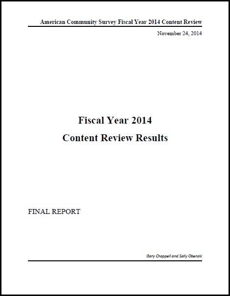 ACS Content Review Results