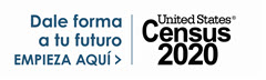 2020 Census Logo in Dark Teal — Hispanic