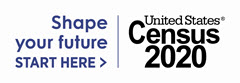 2020 Census Logo in Census Blue — English