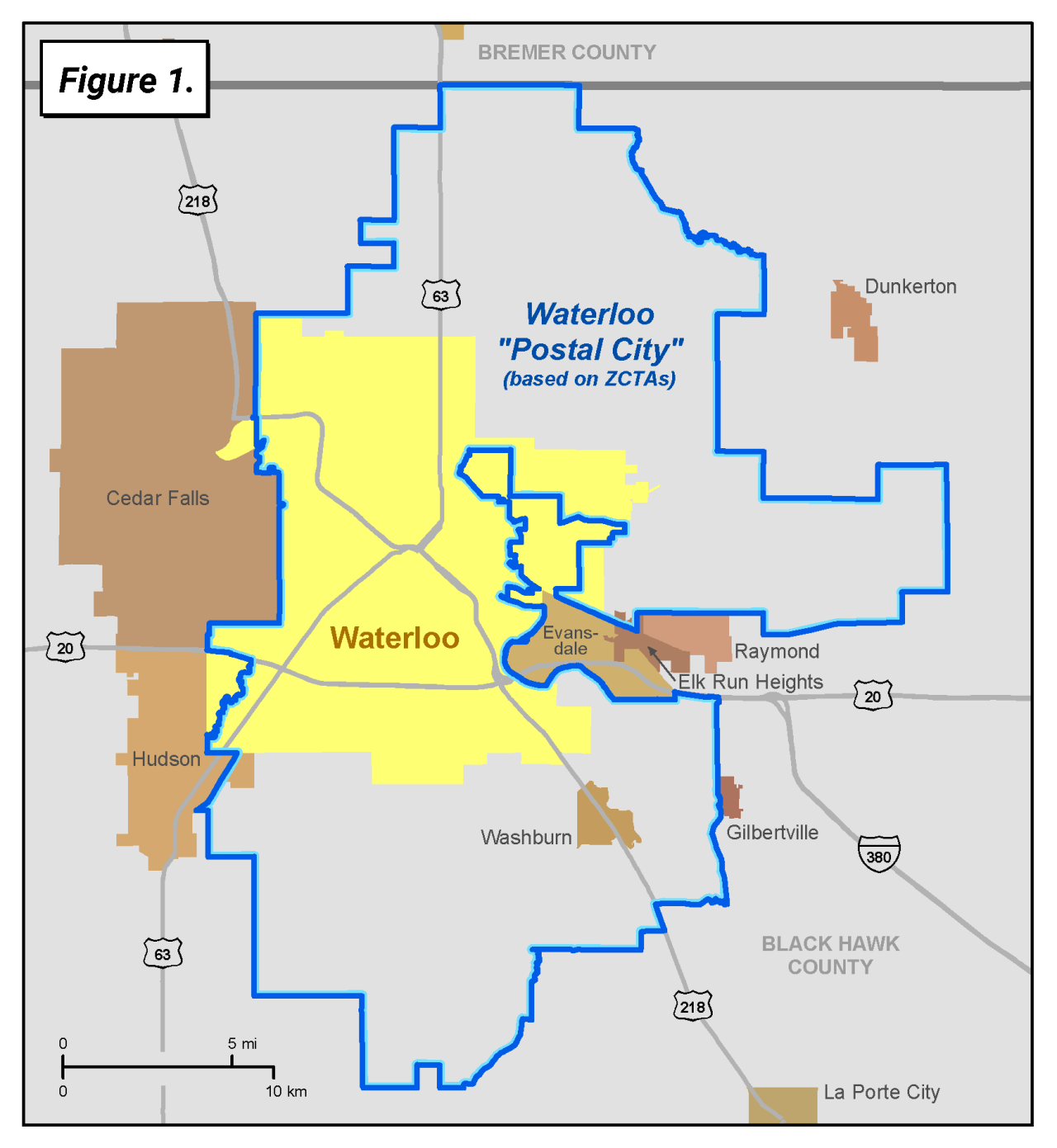 Figure 1. Waterloo "Postal City"