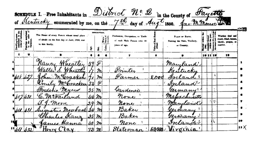 1850 Questionnaire